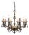 Palace 8 Lights Suspension Lamp in Gold Plate and Crystal by Aggiolight For Sale