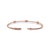 Metal Ladies 14k Rose Gold Three Butterfly Diamond Flexible Bangle Bracelet For Sale - Image 7 of 8