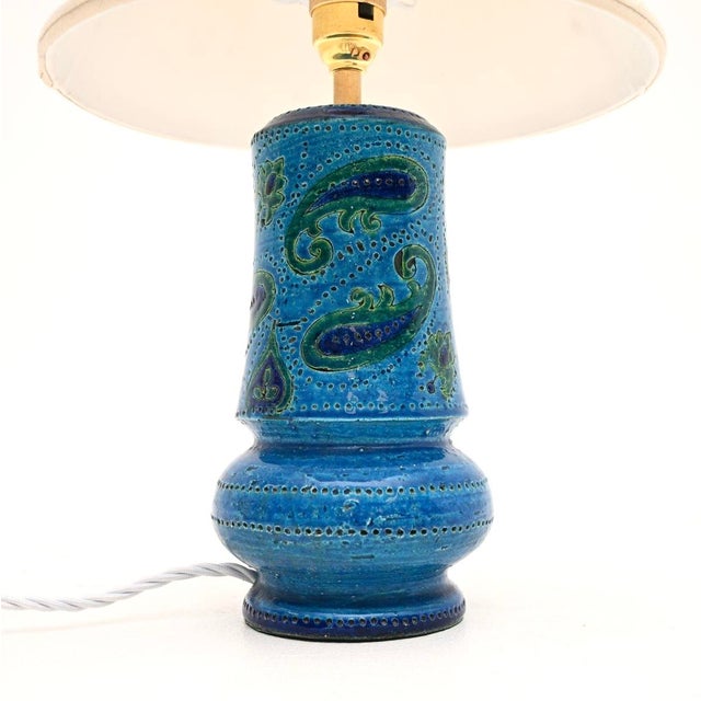 1960s Vintage Italian Ceramic Table Lamp by Aldo Londi for Bitossi, 1960 For Sale - Image 5 of 9