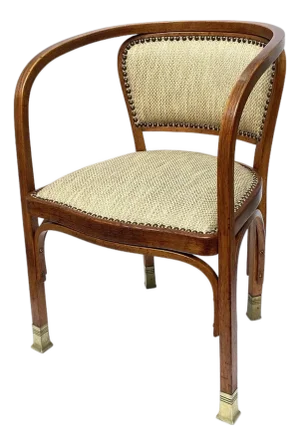 Secession Armchair by Gustav Siegel for J.J.Kohn, 1890s