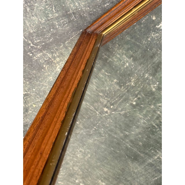 Late 19th Century Antique Louis Philippe Mahogany Gilt Trim Mirror, Circa 1870s For Sale - Image 5 of 5