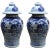 Ceramic Lot of 2 Chinese Porcelain Blue & White Small Round Lid Jars For Sale - Image 7 of 8