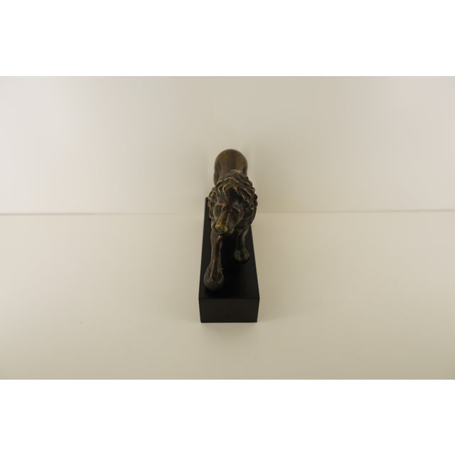 Black Antique Louis Barye Lion Sculpture For Sale - Image 8 of 18