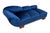 Mid-Century Art Deco Style Blue Chaise Longue, Western Europe, 1950s For Sale - Image 4 of 12