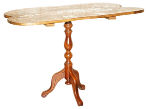 Large Japanese Shibayama Inlaid Elephant Trainers Hardwood Coffee Table, 1900s