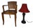 Vintage Cherry Wood and Cane Arm Chair For Sale