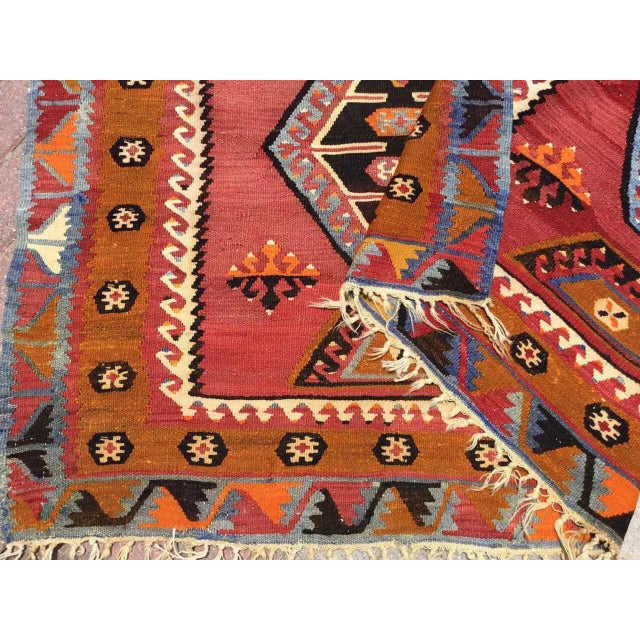 Vintage Turkish Kilim Rug, 64" X 146" For Sale - Image 12 of 13