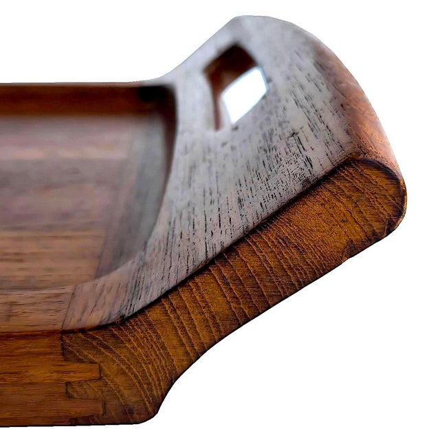 Vintage Dansk Teak Wood Large Tray Designed by Jens H. Quistgaard For Sale - Image 9 of 15