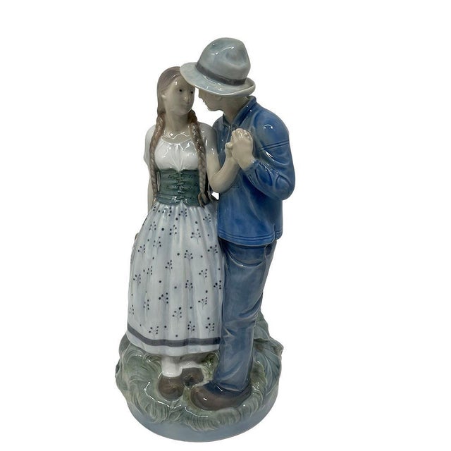 Sculpture of Hendrik & Else attributed to Royal Copenhagen, Denmark, 1980s For Sale - Image 3 of 11