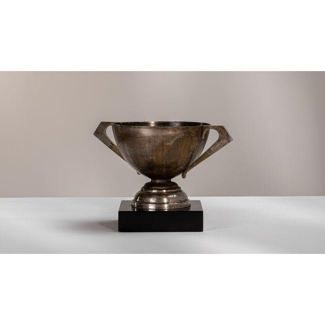 Stone 1930s France Art Deco Silver Stone Statue For Sale - Image 7 of 15
