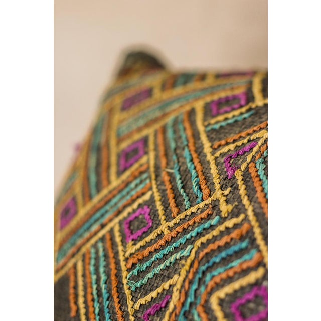 Textile Kuba Cloth Cushion Cover For Sale - Image 7 of 8