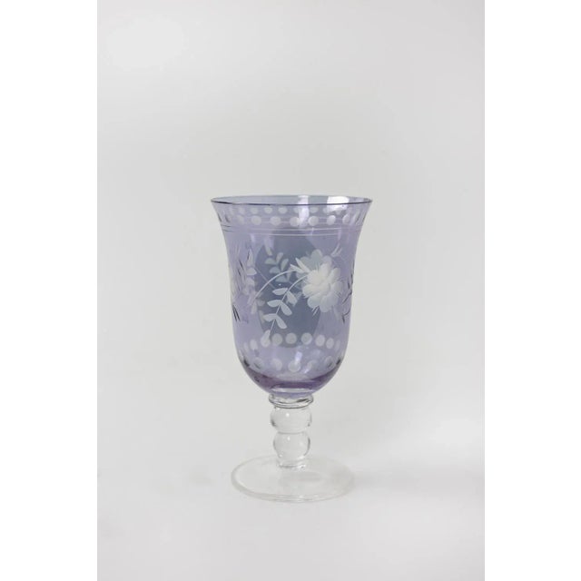 Green Bohemian Style Crystal Glassware, Set of 26 For Sale - Image 8 of 12