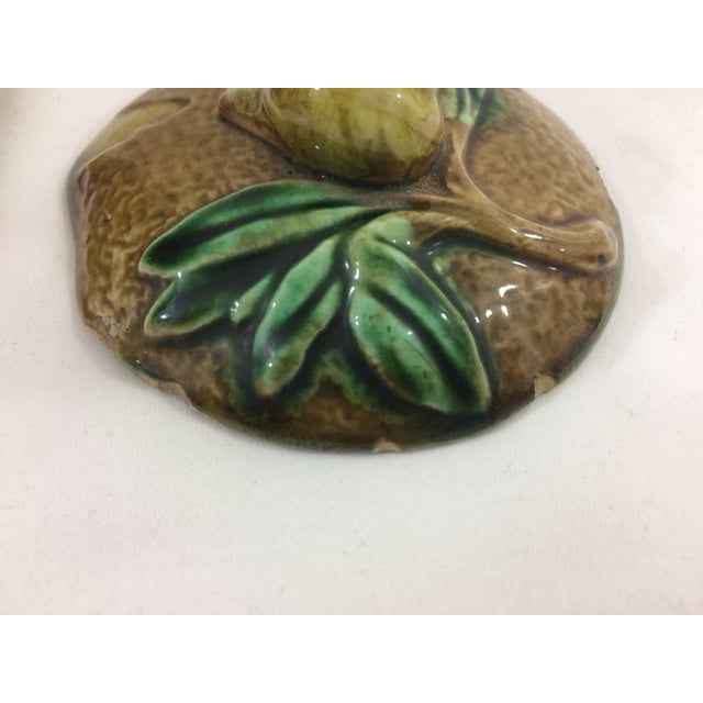 Ceramic French 19th Century Tobacco Jar With Floral Design and Snail For Sale - Image 7 of 9