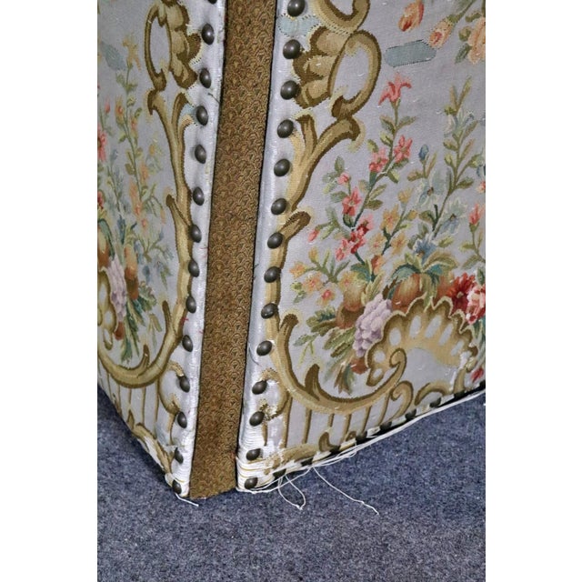 Early 20th Century 4 Panel Needle Point Room Divider For Sale - Image 5 of 11