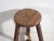 Rustic Vintage Dark Colored Round Stool, 1920 For Sale - Image 3 of 8