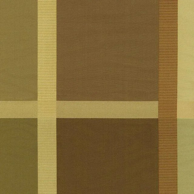 Sample - Schumacher Surat Silk Plaid Fabric in Java For Sale