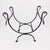 Metal Hand Forged Iron Log Holder (51cm) Antique Copper Leaf Design Firewood Rack For Sale - Image 7 of 10