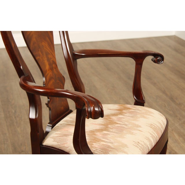 Councill Queen Anne Style Set of Eight Mahogany Dining Chairs For Sale - Image 11 of 12