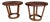 Pair of Lane Rhythm Round Walnut Side Tables Mid-Century Modern For Sale