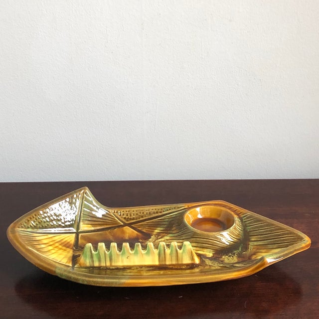 Army Green 1960s Mid-Century Modern Ashtray For Sale - Image 8 of 10