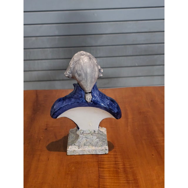 Early 20th Century Early 20th Century George Washington Staffordshire Bust After Houdon Made in England Usa 250 For Sale - Image 5 of 10