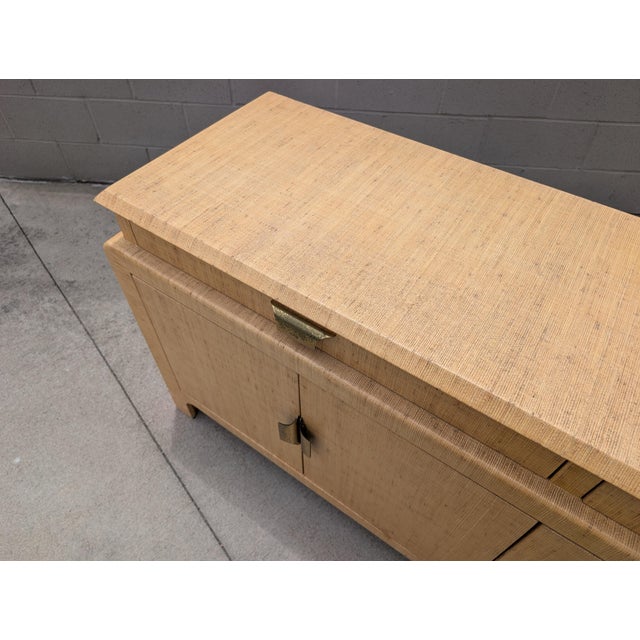 Mid Century Raffia Sideboard/Buffet by Harrison Van Horn, C1970s, Attrbiuted For Sale In Los Angeles - Image 6 of 18