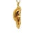 1950s Italian Handmade Modern Dancer 14k Gold Pendant For Sale - Image 4 of 10