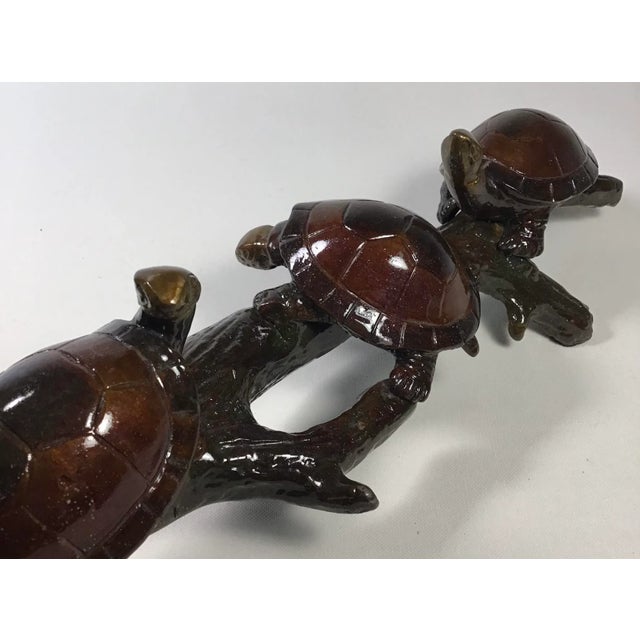 These 4 turtles sunning on a branch will be content in any sunny window! desktop, cocktail table / coffee table Playful...