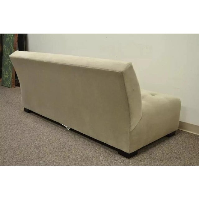 Gray Crate & Barrel Mitchell Gold Modern Plus Armless Sofa Loveseat Couch 336-003t-20 For Sale - Image 8 of 12