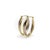 1990s Vintage 14k Gold Two-Toned Gold Oval Hoop Earrings, Pair For Sale - Image 5 of 8