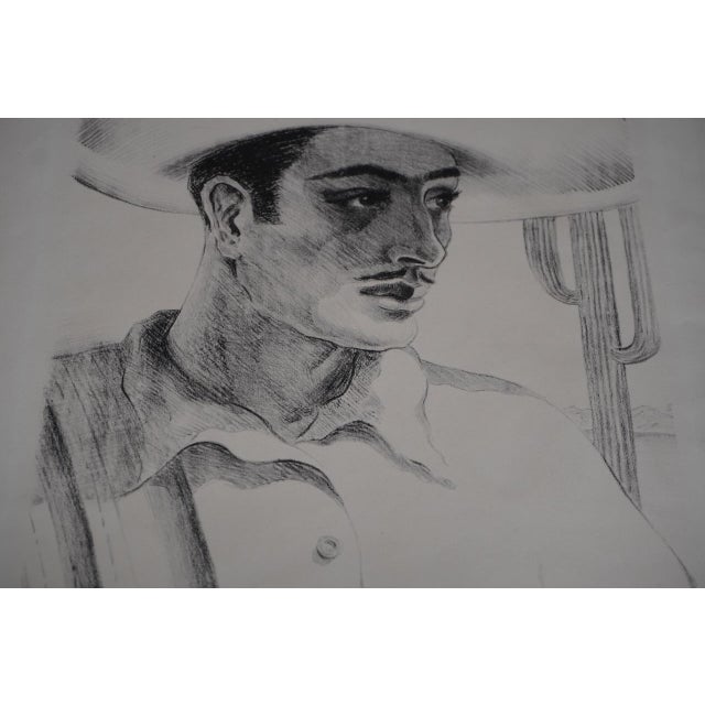 1930s 1930s Lawrence Hinckley - Mexican Man - Etching For Sale - Image 5 of 7