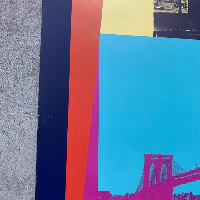 Rare Vintage Andy Warhol 1983 Lithograph Print Pop Art Poster Brooklyn Bridge For Sale In Baltimore - Image 6 of 12