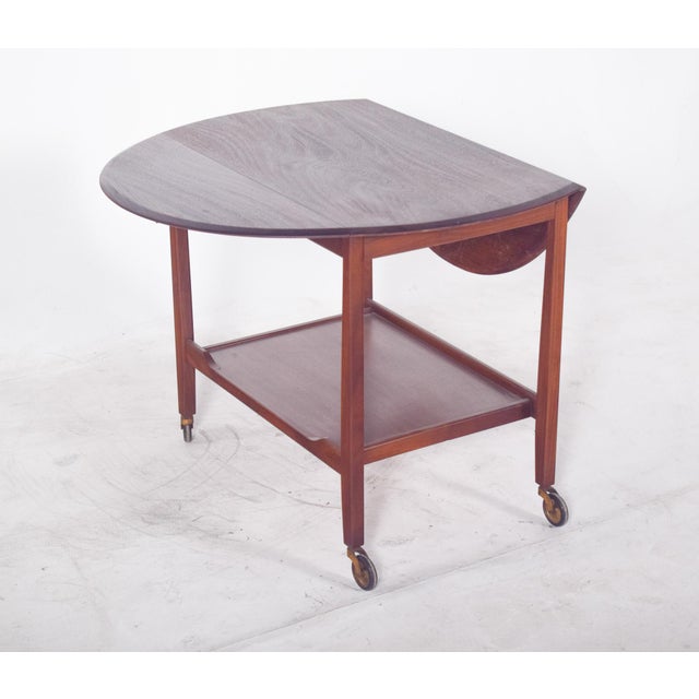 1960s Mid-Century Modern Danish Tea Trolley with Flaps, 1960 For Sale - Image 5 of 12