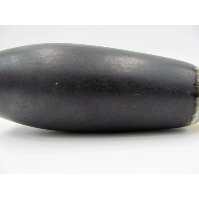 Mid Century Jaru of California Yellow & Brown Lava Drip Glaze Vase For Sale - Image 10 of 12