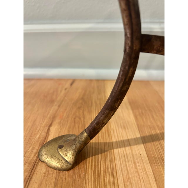 Late 19th Century English Brass Spirit Kettle on Wrought Iron and Brass Stand For Sale In New Orleans - Image 6 of 12