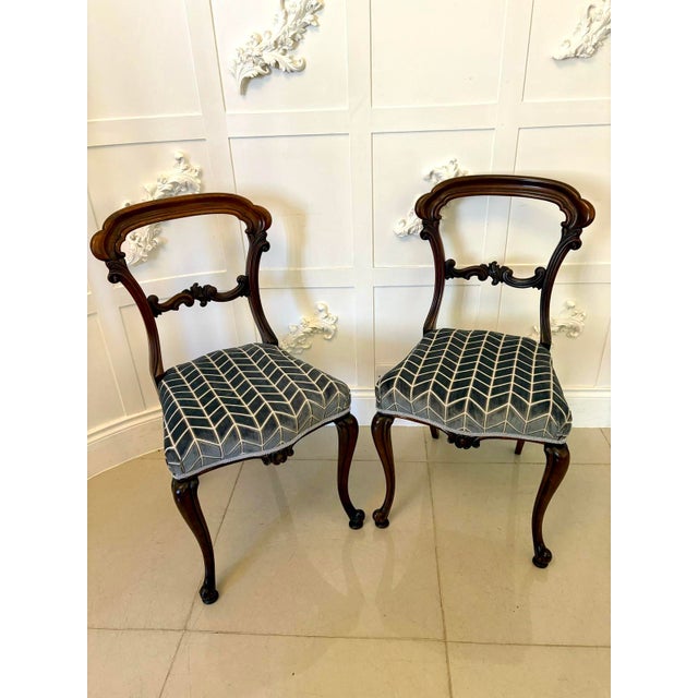 Set of Victorian Carved Rosewood Side Chairs, 1850s For Sale - Image 14 of 14