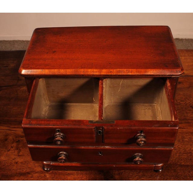 19th Century Miniature Mahogany Chest of Drawers For Sale - Image 4 of 12