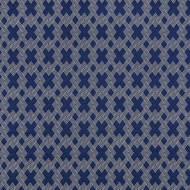 Mid-Century Modern Sample - Schumacher Hix Fabric in Navy For Sale - Image 3 of 3