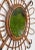 1970s Mid-Century French Riviera Round Sunburst Mirror in Curved Rattan, France, 1970s For Sale - Image 5 of 11