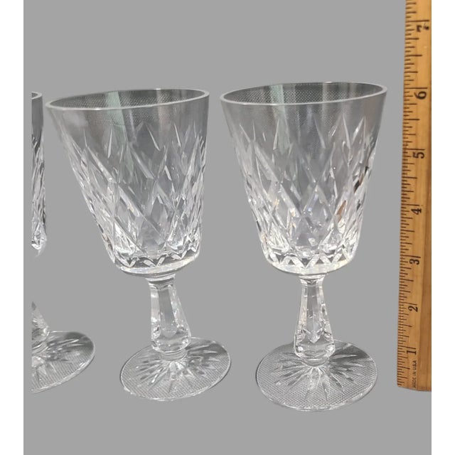 Traditional Set of 4, Vintage Crystal Waterford Ireland "Kinsdale" Wine Glasses For Sale - Image 3 of 6