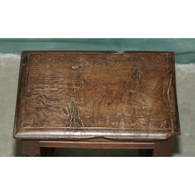 Mid-17th Century English Oak Joint Stool For Sale - Image 4 of 18
