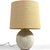Linen 1960s Organic Modern Table Lamp in the Manner of Martz For Sale - Image 8 of 8