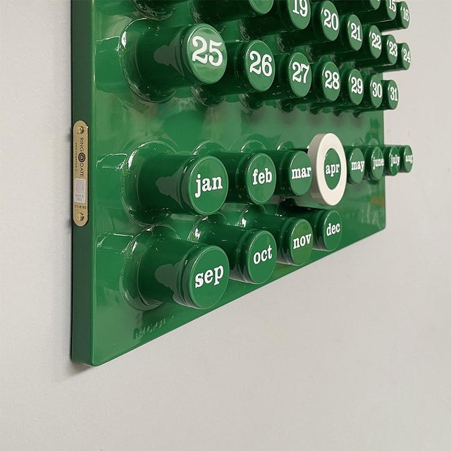 Vintage Italian Wall Perpetual Calendar by Della Beffa for Ring a Date, 2000s For Sale - Image 4 of 11