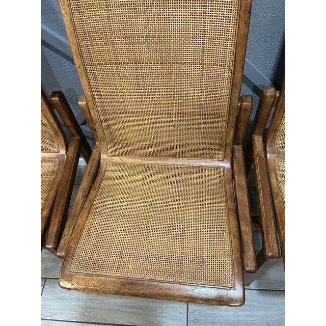 Timeless in form and rich in character, this set of four vintage Drexel dining chairs captures the elegance of Mid-Century...
