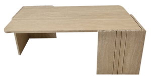 Italian Coffee Table in Travertine, 1980s