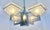 Art Deco Early 21st Century 5-Light Postmodern Mission Style Chandelier in Brushed Nickel Finish For Sale - Image 3 of 10