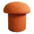 Mushroom Ottoman in Cinnamon Boucle For Sale