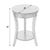 Traditional Holdin 18 in. W Round Wood Side Table with Lower Open Shelf, Dark Burl For Sale - Image 3 of 9