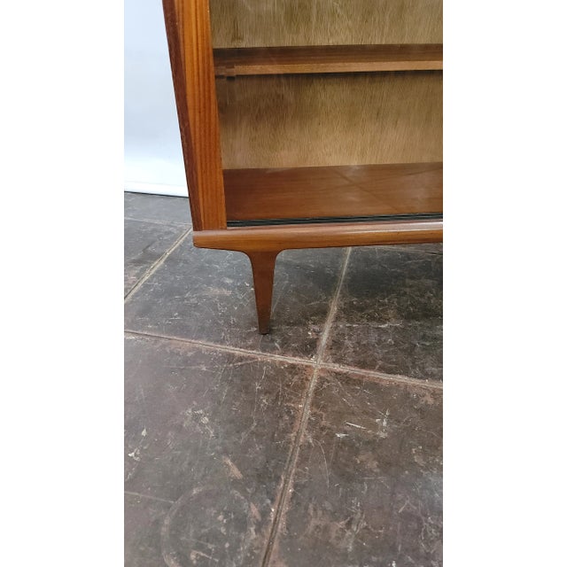 Mid- Century Modern Danish Modern Bookcase Curio Cabinet Teak For Sale - Image 9 of 9