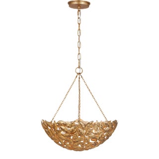 Alexa Hampton by Visual Comfort Studio Kelan Small Pendant, Antique Gild For Sale